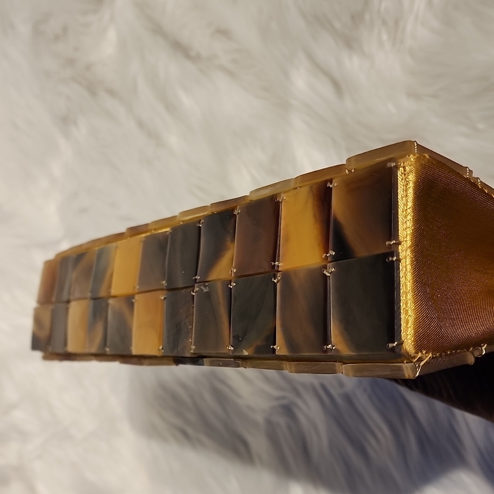 1950's Lucite Purse Tortoise tiles - Picture 7 of 10